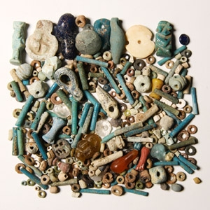 Egyptian and Other Faience Amulet and Bead Group
