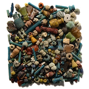 Egyptian and Other Faience Amulet and Bead Group
