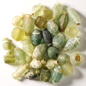 Roman Green Glass Bead Collection