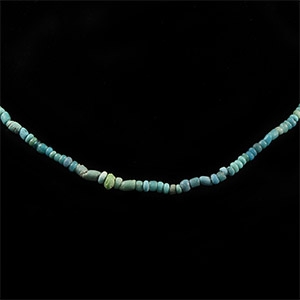 Western Asiatic Turquoise and Blue Glass Bead Necklace String