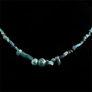 Western Asiatic Blue Glass Bead Necklace String