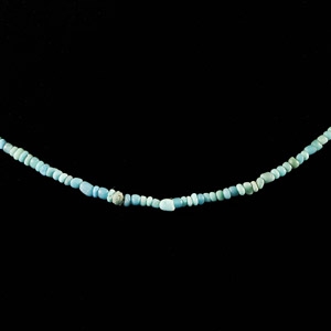 Western Asiatic Turquoise Blue Glass Bead Necklace String