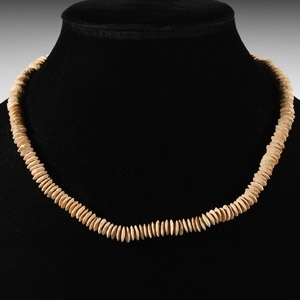 Mesopotamian Alabaster Disc Bead Necklace String