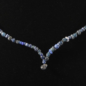 Roman Deep Blue Glass and Other Bead Necklace String
