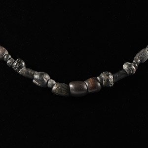 Roman Black Glass and Other Bead Necklace String