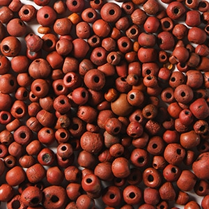 Furnace-Wound Red Glass Necklace Bead Group