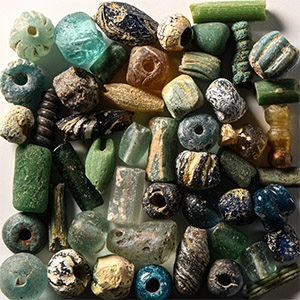Roman Mixed Glass Necklace Bead Group