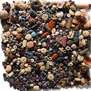 Western Asiatic Mixed Stone and Glass Necklace Bead Collection