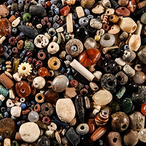 Western Asiatic and Other Mixed Stone and Glass Necklace Bead Collection