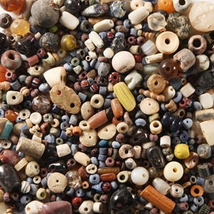 Western Asiatic Mixed Stone and Glass Necklace Bead Collection