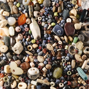 Western Asiatic and Other Mixed Stone and Glass Necklace Bead Collection