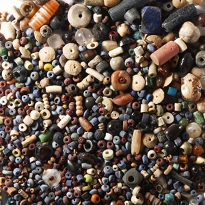 Western Asiatic Mixed Stone and Glass Necklace Bead Collection