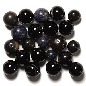 Natural History - Agate and Lapis Lazuli Necklace Bead Group