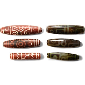 Tibetan Style Glass Eye Bead Group