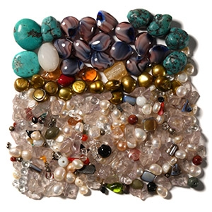 Stone and Glass Necklace Bead Group