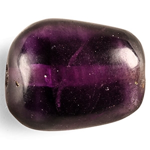 Natural History - Polished Amethyst Necklace Pendant Bead