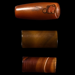 Tibetan Style Giant Carnelian Necklace Bead Group