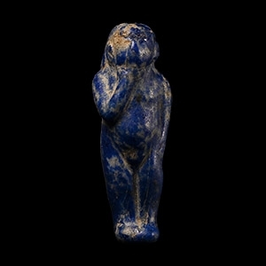 Egyptian Style Lapis Lazuli Harpocrates Amulet