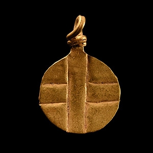 Iron Age Gold Decorated Amuletic Pendant
