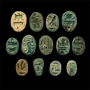 Egyptian Style Faience Scarab Collection