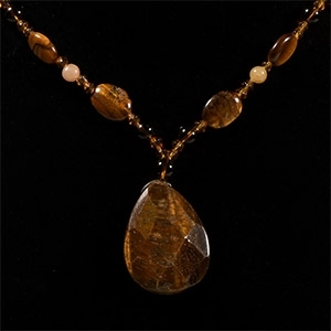 Natural History - Tigers Eye Pendant Designer Necklace