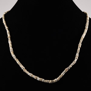 Western Asiatic White Stone Bead Necklace