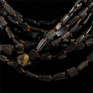 Black and Other Glass Bead Necklace Collection