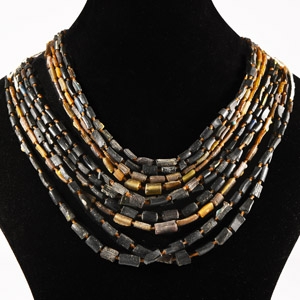 Black and Other Glass Bead Necklace Collection