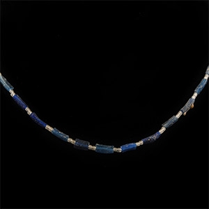 Blue Glass Bead Necklace String
