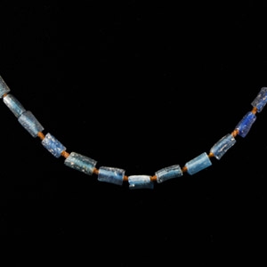 Blue Glass Bead Necklace String