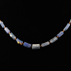 Blue Glass Bead Necklace String