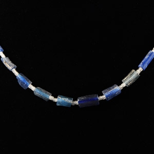 Blue Glass Bead Necklace String