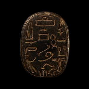 Large Egyptian Hardstone Scarab with Hieroglyphs