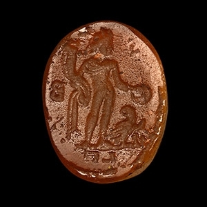 Orange Glass Intaglio