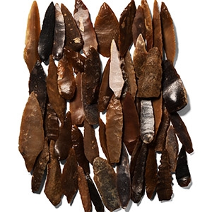 Stone Age Flint Arrowhead Collection