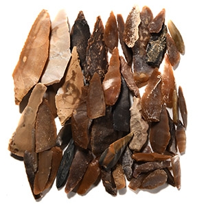 Stone Age Flint Arrowhead and Blade Collection