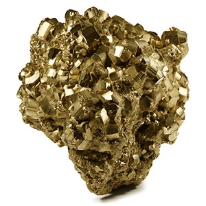 Natural History - Massive Pyrites Crystal Mineral Display