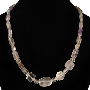 Western Asiatic Rock Crystal and Amethyst Bead Necklace