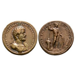 Ancient Roman Imperial Coins - Septimius Severus - Cavino Paduan Mars AE Medallion