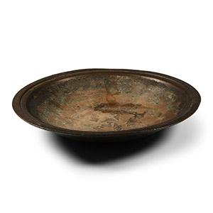 Heavy Roman Silvered Bronze Bowl