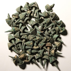 Roman Bronze Armoured Door Stud Group