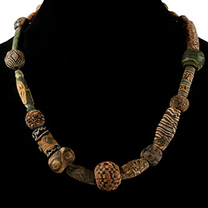 Western Asiatic Millefiori Glass Bead Necklace