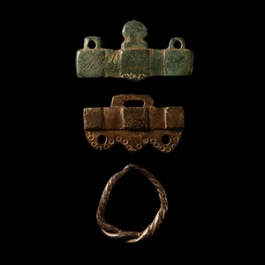 Anglo-Saxon Wrist Clasps and Ring Group
