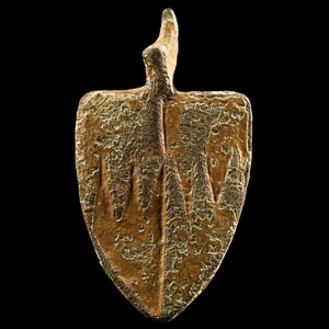 Medieval Knights Bronze Boroughbridge Roll Heraldic Horse Harness Pendant