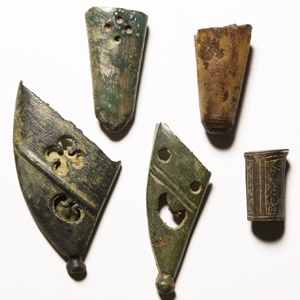 Medieval Scabbard Chape and Pommel Group