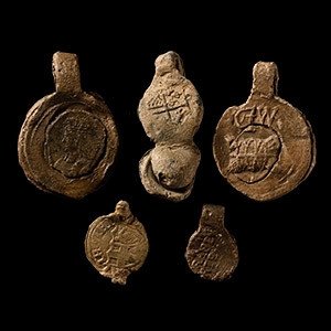 Medieval Lead Bag and Tax Seal Group