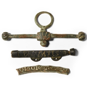 Medieval Purse Bar with Praise be to God, peace to the living and rest to the dead and Fragment Group