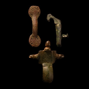 Saxon Bronze Brooch Group