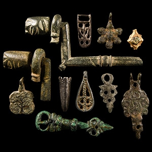 Medieval Bronze and Silver Artefact Group