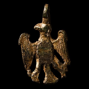 Medieval Knights Gilt Bronze Heraldic Eagle Horse Harness Pendant